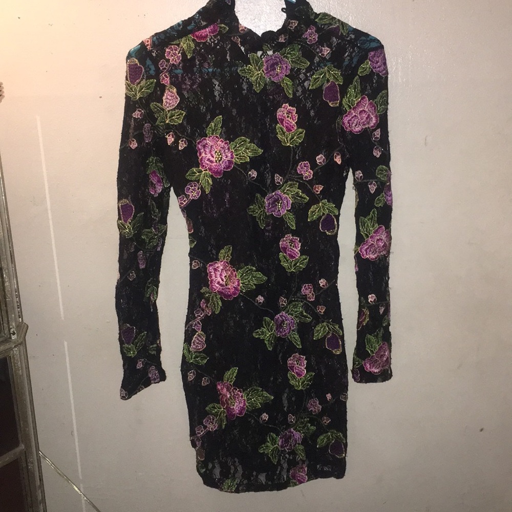 A floral see through dress
